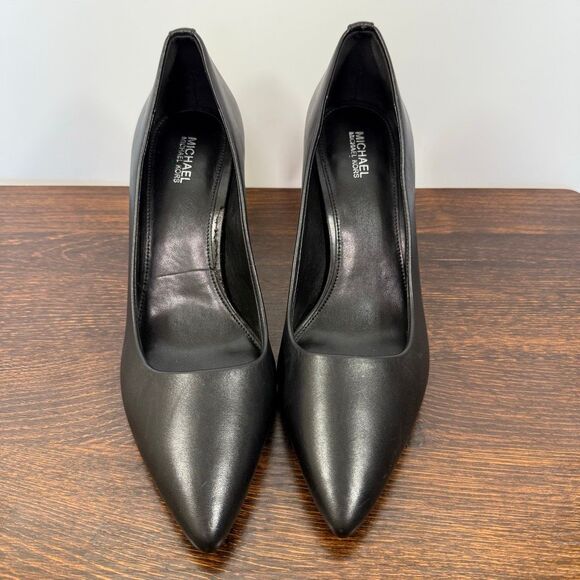 Michael Michael Kors Dorothy Flex Leather Pump classic black silver 3.5” heel sh - Picture 6 of 12